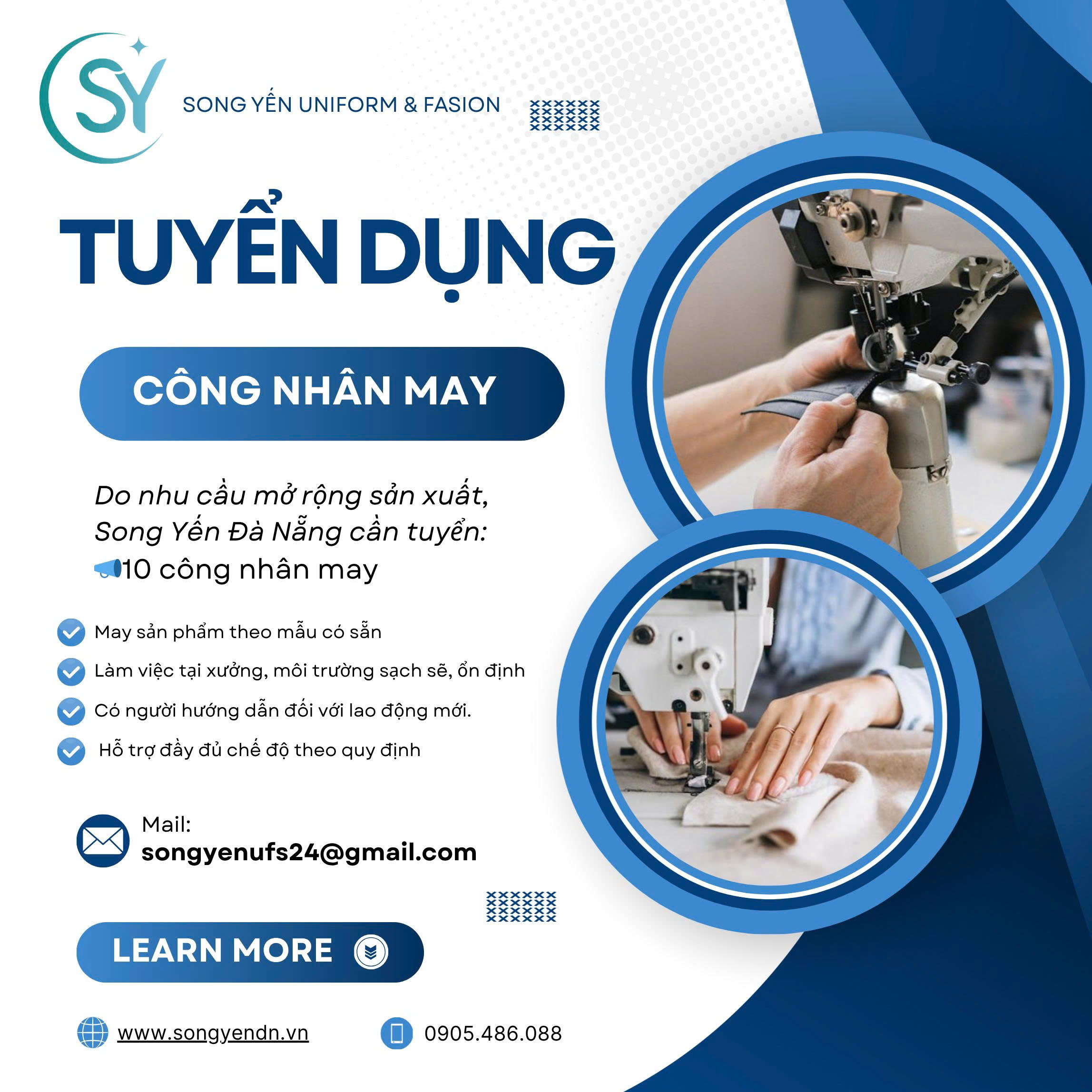 📣 TUYỂN DỤNG CÔNG NHÂN MAY 📣